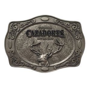 Vtg. Cazadores Tequila Elk Metal Belt Buckle